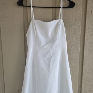 French Connection Strapless White Dress, Perfect For Graduations